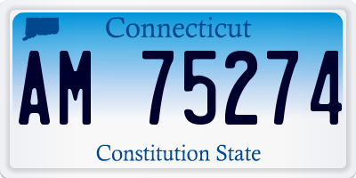 CT license plate AM75274