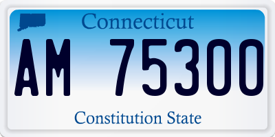 CT license plate AM75300