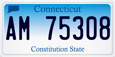 CT license plate AM75308