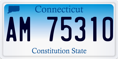 CT license plate AM75310