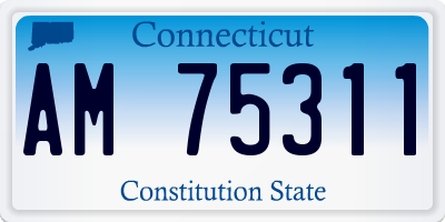 CT license plate AM75311