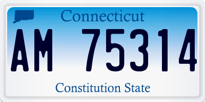CT license plate AM75314