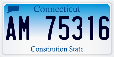 CT license plate AM75316