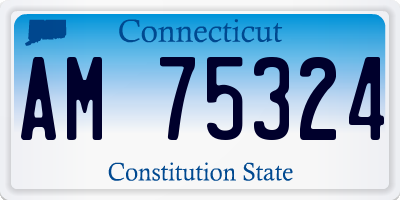 CT license plate AM75324