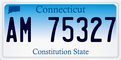 CT license plate AM75327