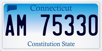 CT license plate AM75330