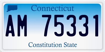 CT license plate AM75331