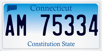 CT license plate AM75334