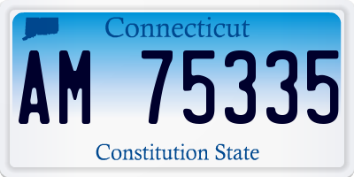 CT license plate AM75335
