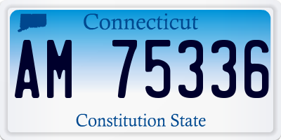 CT license plate AM75336