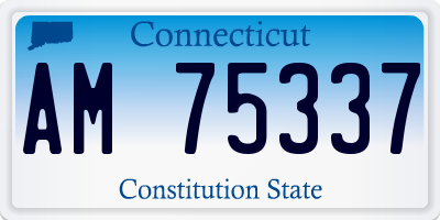 CT license plate AM75337
