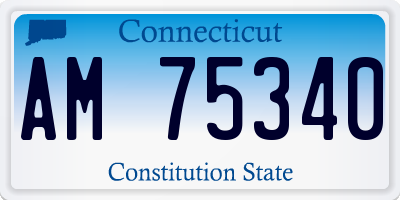 CT license plate AM75340