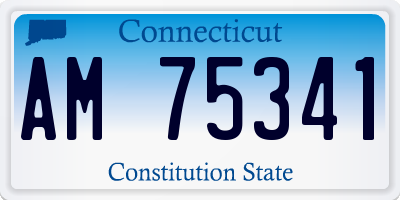 CT license plate AM75341