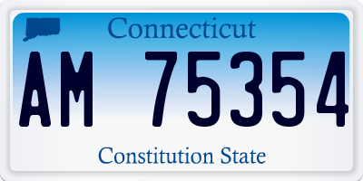 CT license plate AM75354