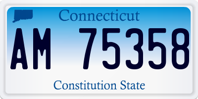 CT license plate AM75358