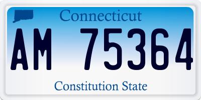 CT license plate AM75364