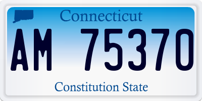 CT license plate AM75370