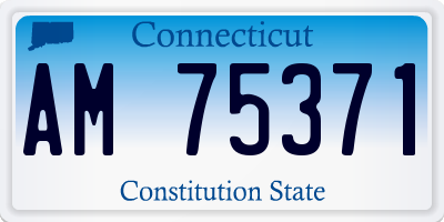 CT license plate AM75371