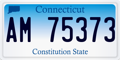 CT license plate AM75373