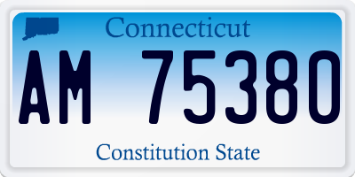 CT license plate AM75380