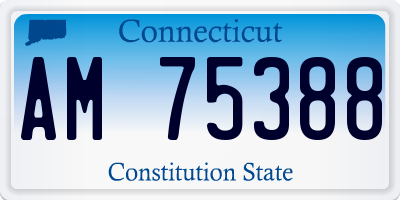 CT license plate AM75388