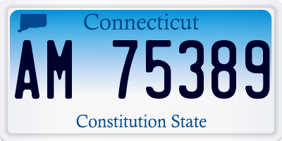 CT license plate AM75389