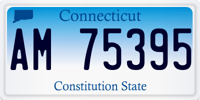 CT license plate AM75395