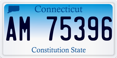 CT license plate AM75396