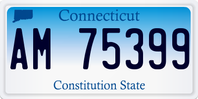 CT license plate AM75399