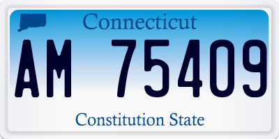 CT license plate AM75409