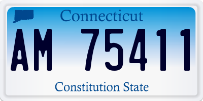 CT license plate AM75411