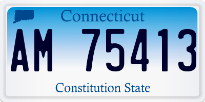 CT license plate AM75413