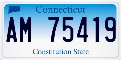 CT license plate AM75419