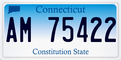 CT license plate AM75422