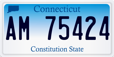 CT license plate AM75424
