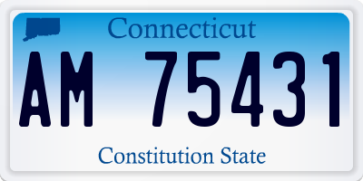 CT license plate AM75431
