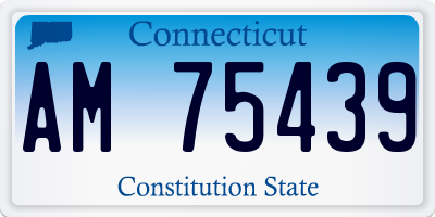 CT license plate AM75439