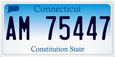 CT license plate AM75447
