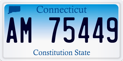 CT license plate AM75449