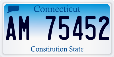 CT license plate AM75452