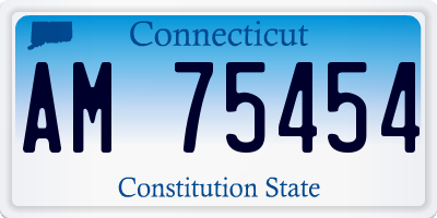 CT license plate AM75454