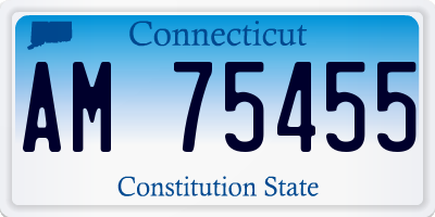 CT license plate AM75455