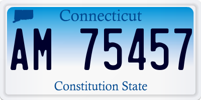 CT license plate AM75457