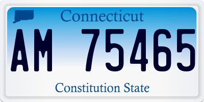 CT license plate AM75465