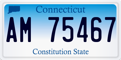 CT license plate AM75467