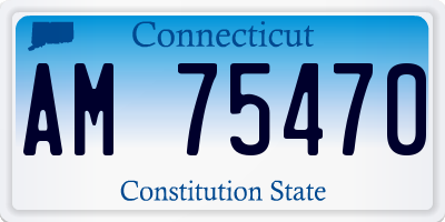 CT license plate AM75470