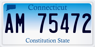 CT license plate AM75472