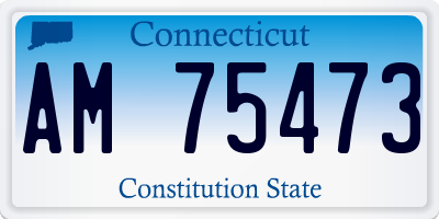 CT license plate AM75473