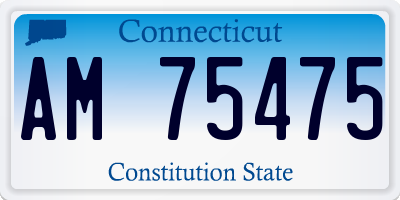CT license plate AM75475