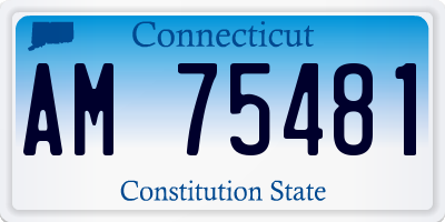 CT license plate AM75481